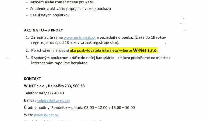 1. fotografia fotogalérie Aktuality / Online žiak - foto